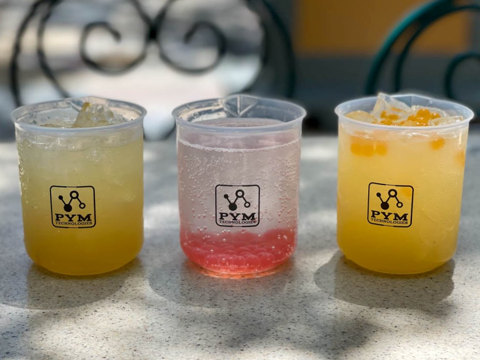 Trio of alcoholic drinks from Avengers Campus