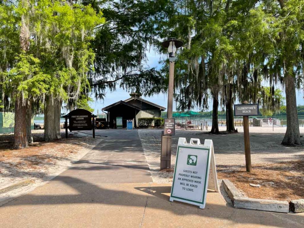 The boat launch area of Disney's Fort Wilderness