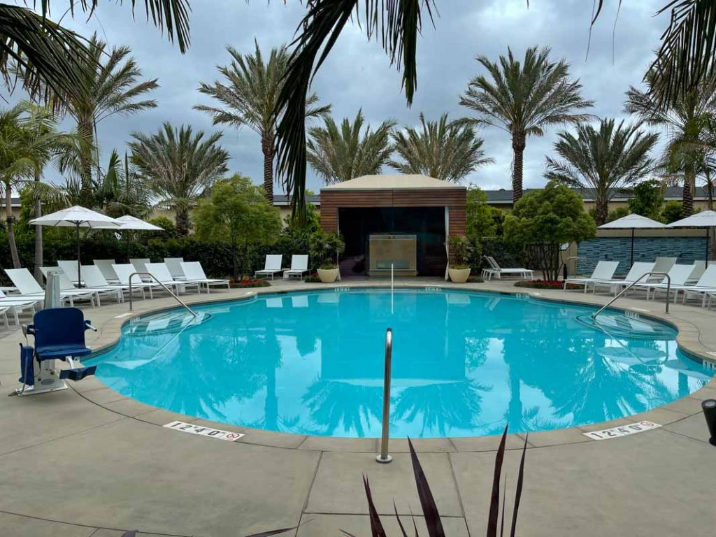 Pool area at Westin Anaheim