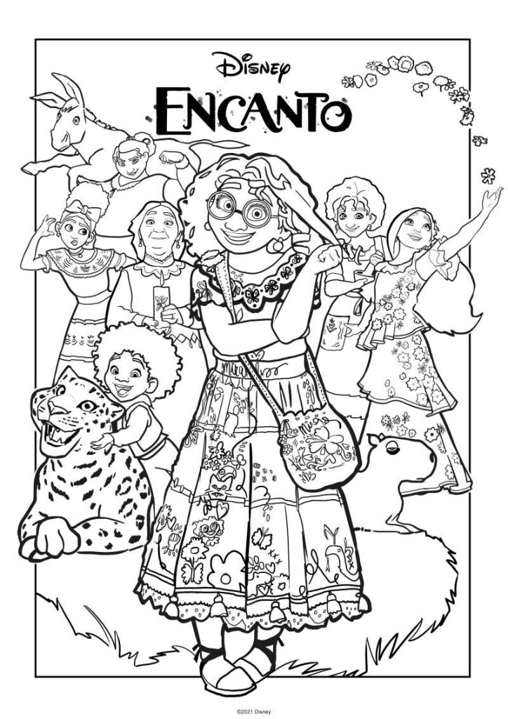 coloring pages for kids encanto