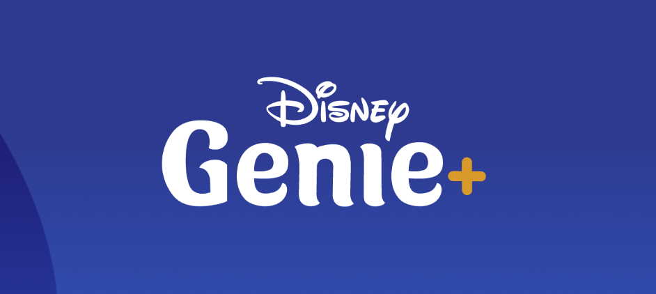 Disney Genie+ logo against dark blue background