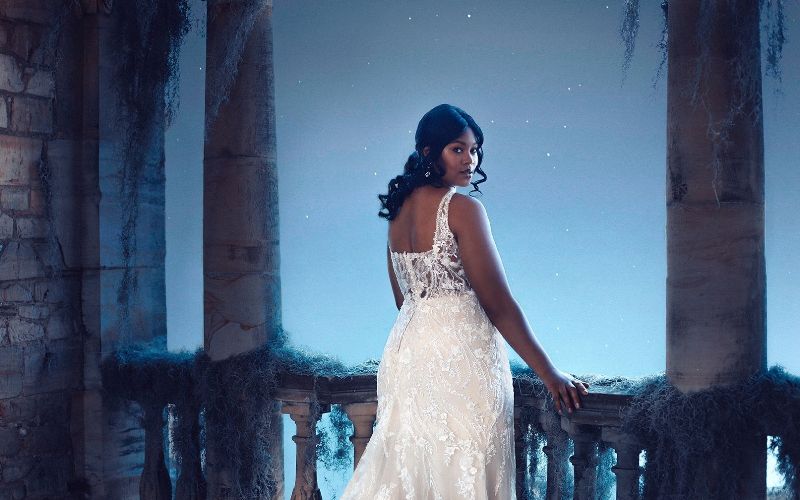Woman wears wedding gown inspired by Tiana