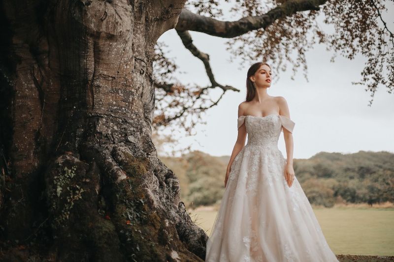 Woman wears wedding dress inspired by Disney princess Belle