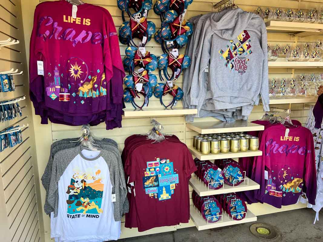 Display of Disneyland Food & Wine Merch