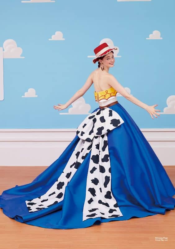 Woman wears ballgown inspired by Woody from Toy Story