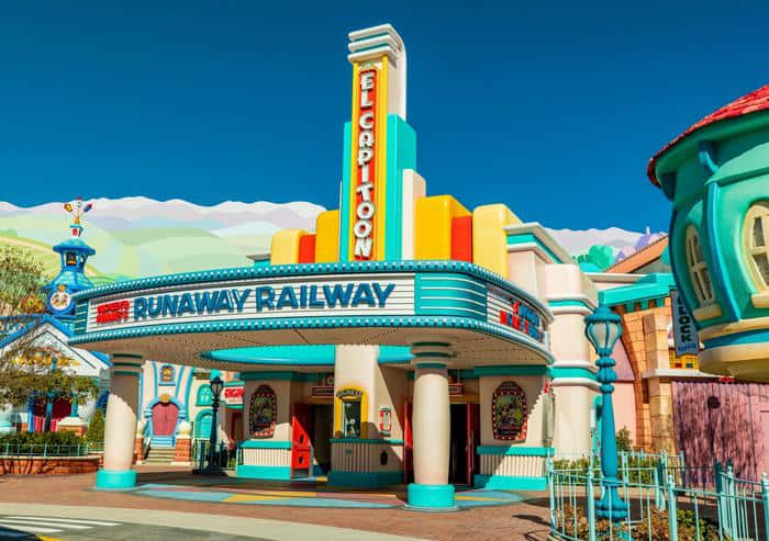 Exterior of Mickey and Minnie's Runaway Railway at Disneyland Resort