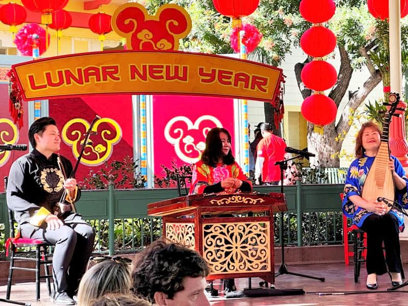 Musicians perform at Lunar New Year festival at Disney California Adventure