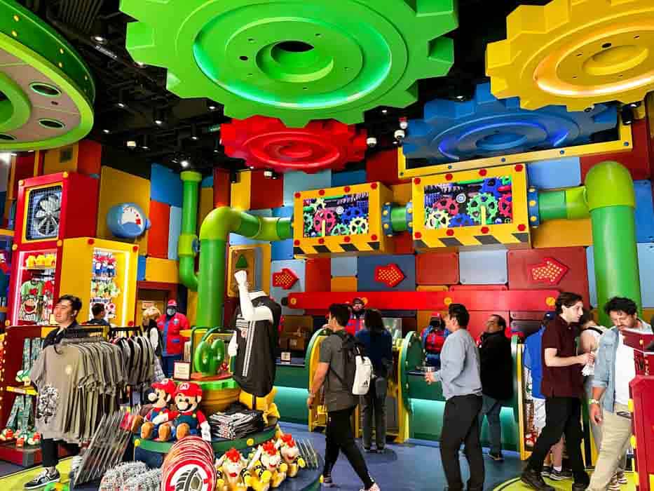 Interior of 1 Up Factory at Super Nintendo World