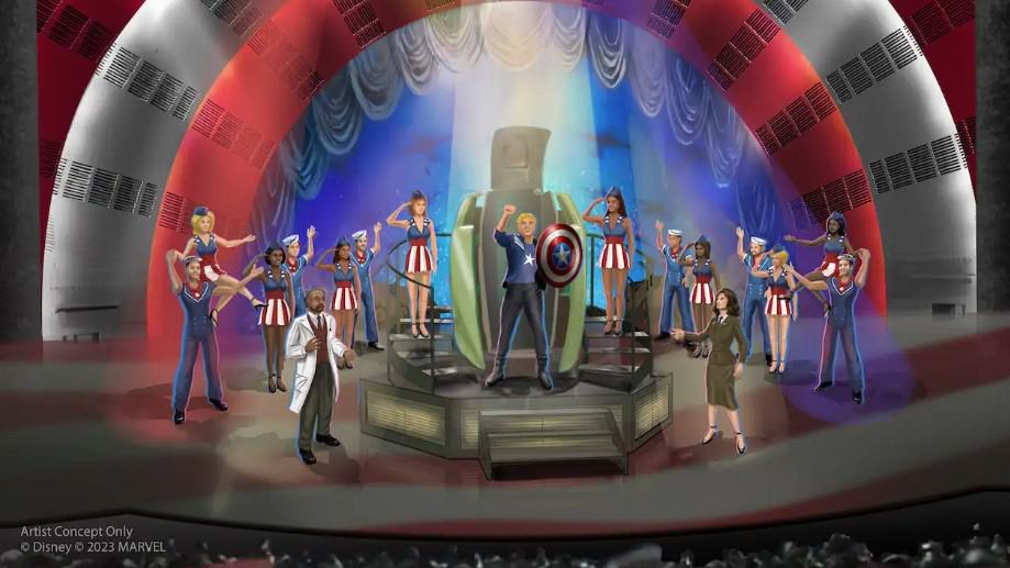 Concept art of Rogers the Musical stage show at Disneyland Resort