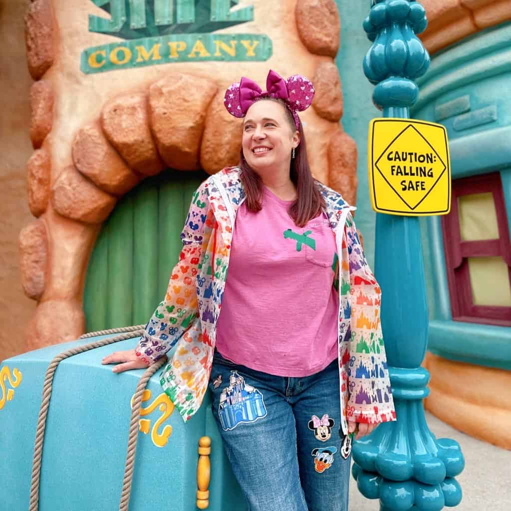 Woman standing in Toontown at Disneyland in California