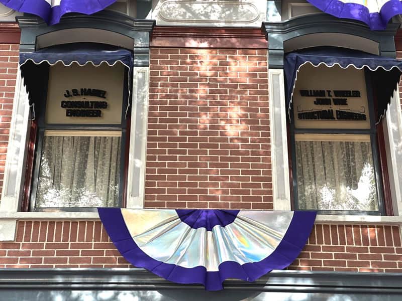 Windows above Main Street USA