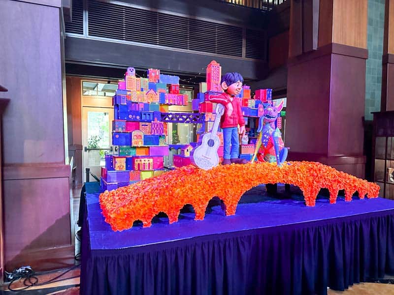 A Coco-themed edible display made by the pastry chefs at Disney's Grand Californian Hotel