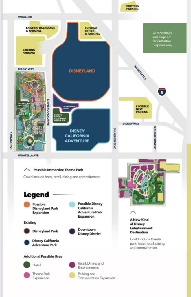 A map showing the location of the Disneyland Resort expansion.