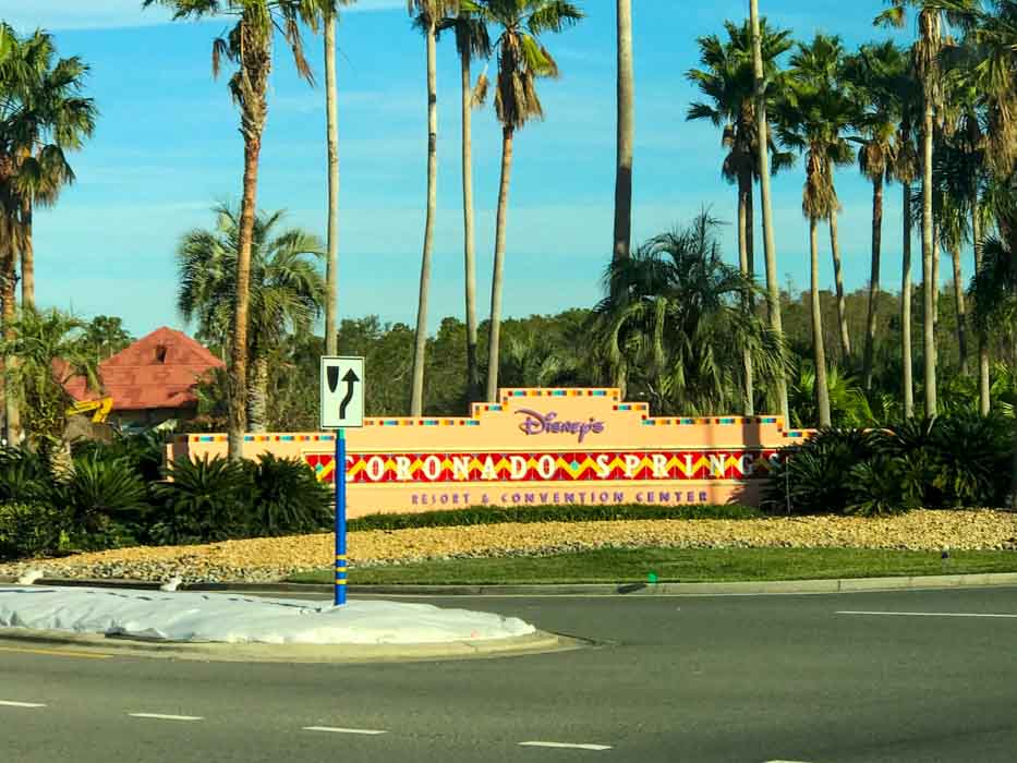 A sign for Disney's Coronado Springs Resort