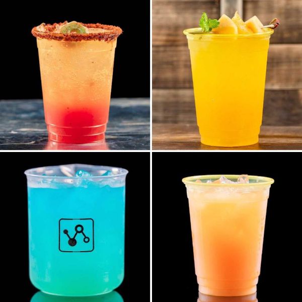Four new cocktails in plastic cups at Disneyland Resort in 2024.